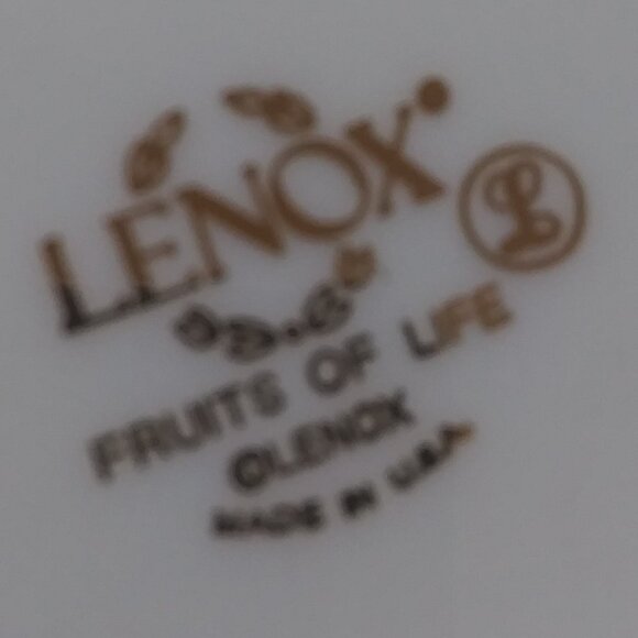 Lenox FRUITS OF LIFE Round Divided Serving Dish candy nuts jellybeans USA - Picture 5 of 16